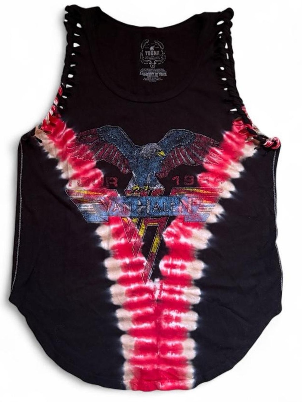 Trunk Ltd Van Halen 1984 World Tour tie dye knot tie concert tank top